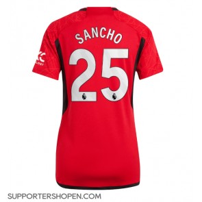 Manchester United Jadon Sancho #25 Hemma Matchtröja Dam 2023-24 Kortärmad